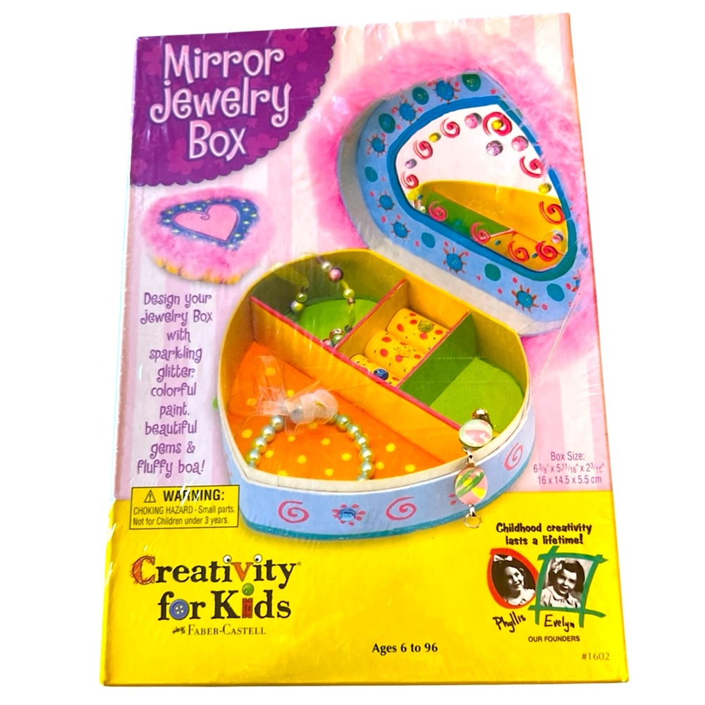 Creativity for Kids Design your own Mirror Jewelry Box NWT